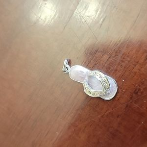 Flip Flop Silver Charm